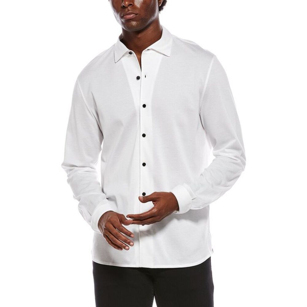 Isaia Mens  Sport Shirt, White